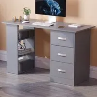 Mason Computer Desk with Storage - Grey