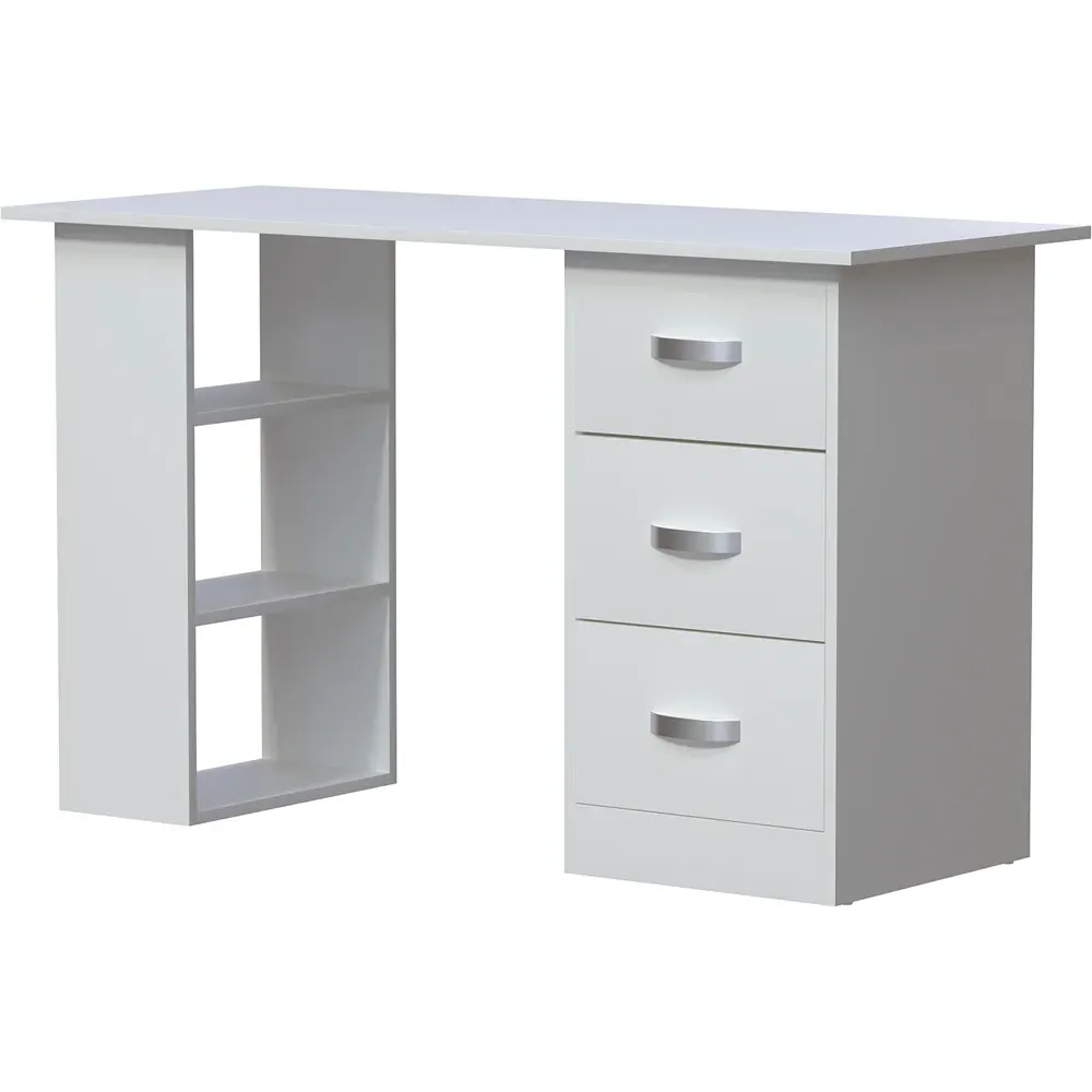 Mason Computer Desk with Storage - White