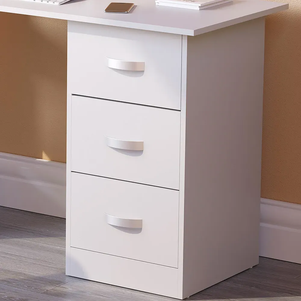 Mason Computer Desk with Storage - White