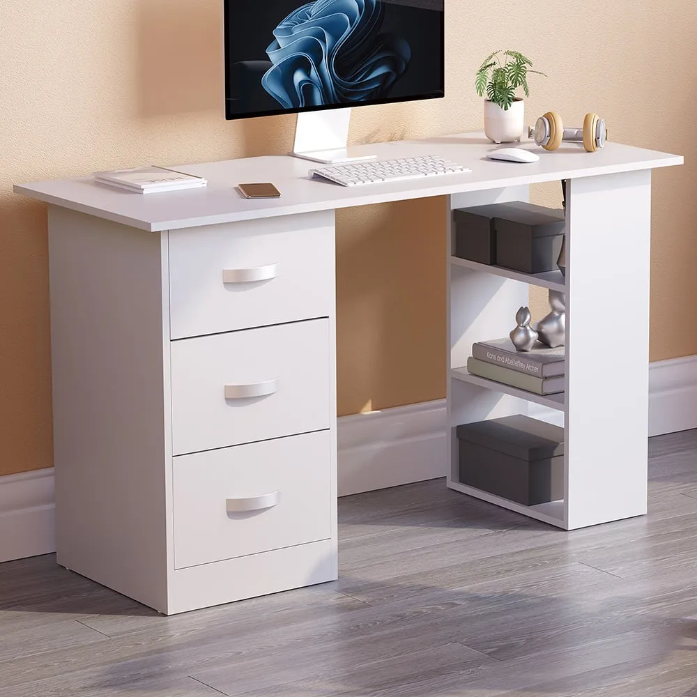Mason Computer Desk with Storage - White image
