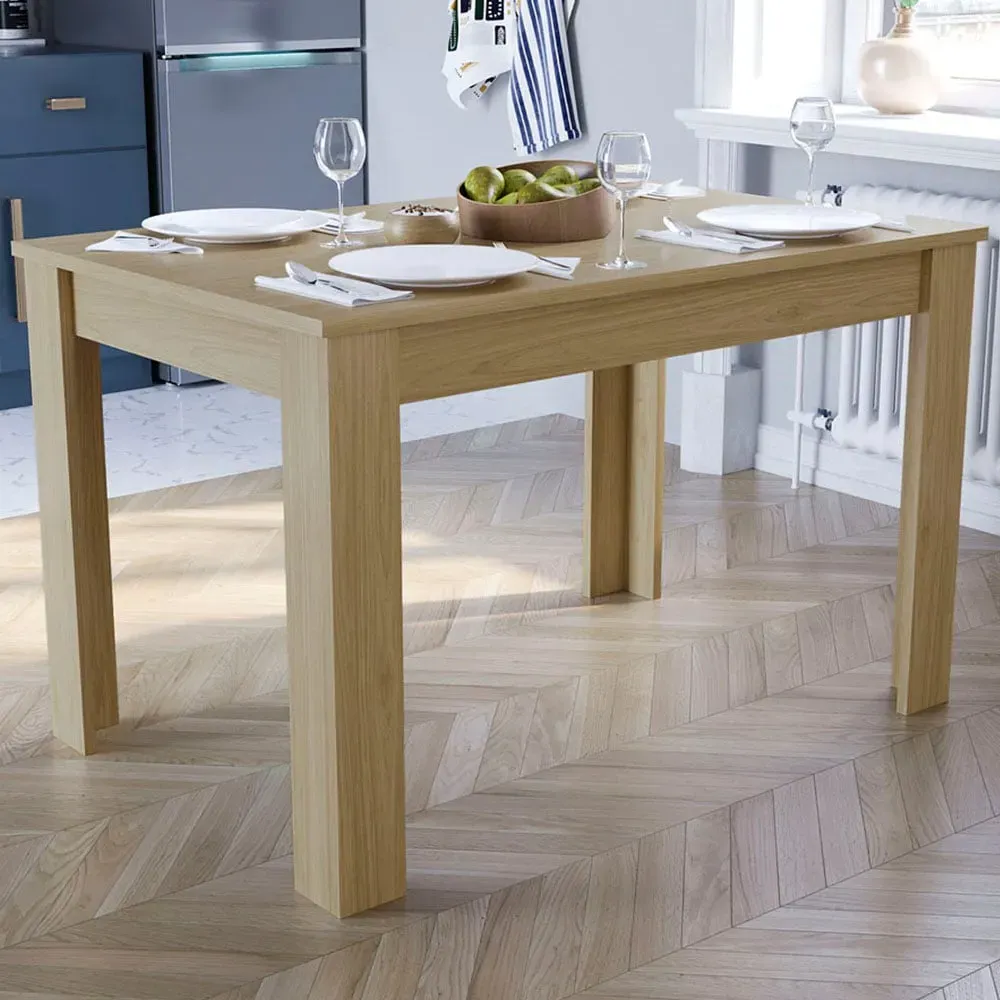 Medina 4-Seater Dining Table - Brown, Oak image