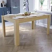 Medina 6-Seater Dining Table - Brown, Oak