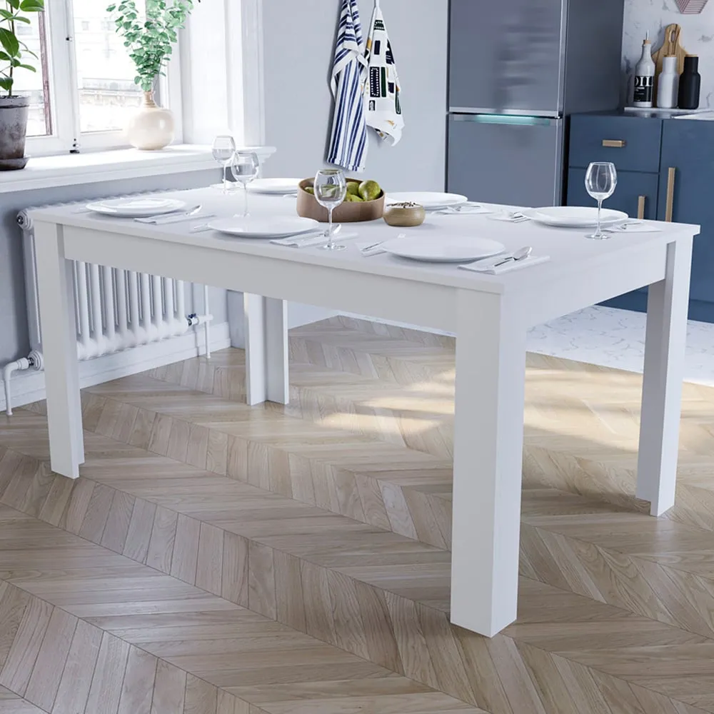 Medina 6-Seater Dining Table - White