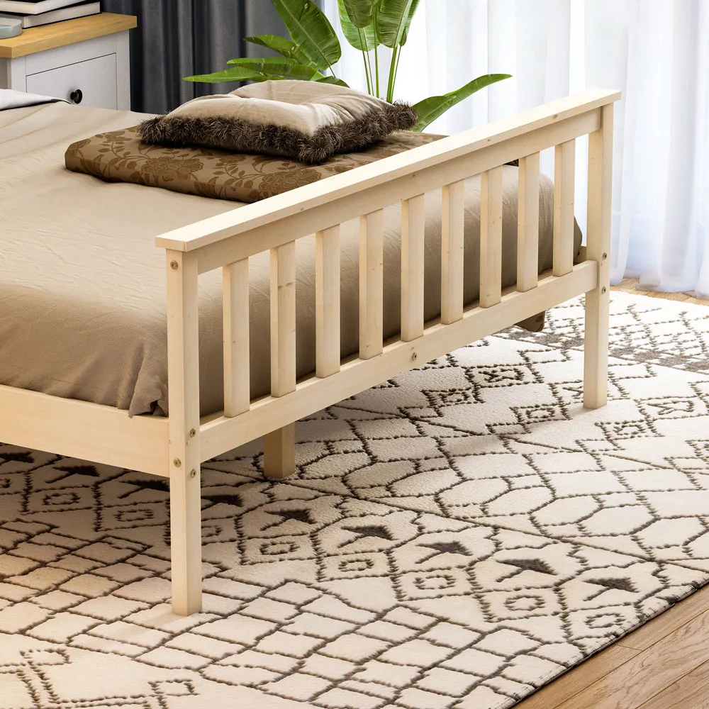 Milan Double High Foot Bed Frame - Pine