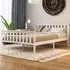 Milan Double High Foot Bed Frame - White, Pine
