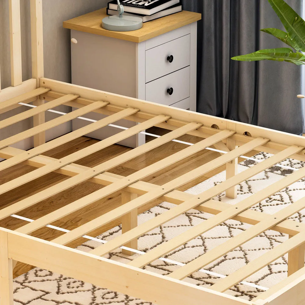 Milan Double Low Foot Bed Frame - Pine