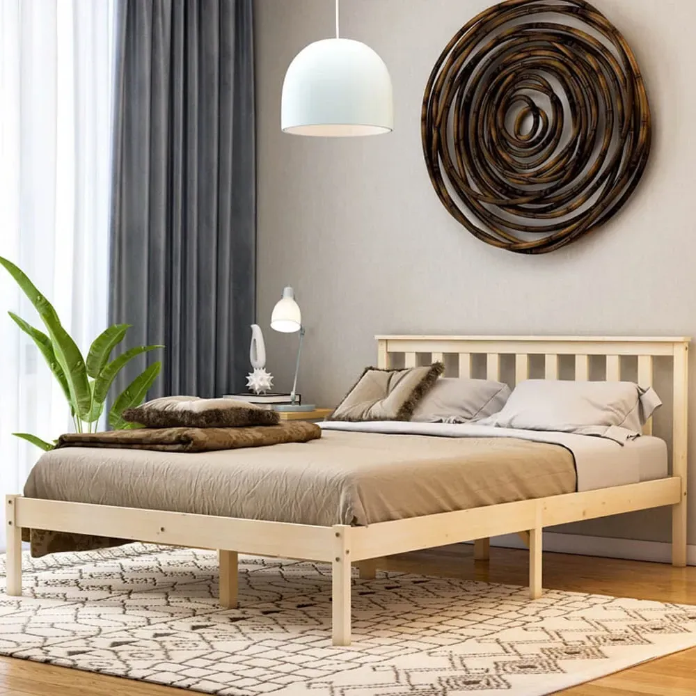 Milan Double Low Foot Bed Frame - Pine