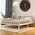 Milan King Size High Foot Bed Frame - White, Pine