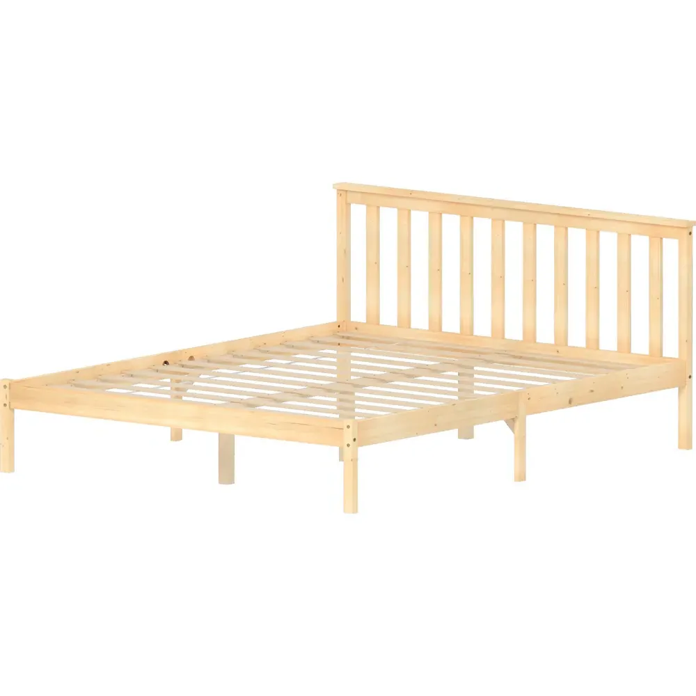Milan King Size Low Foot Bed Frame - Pine