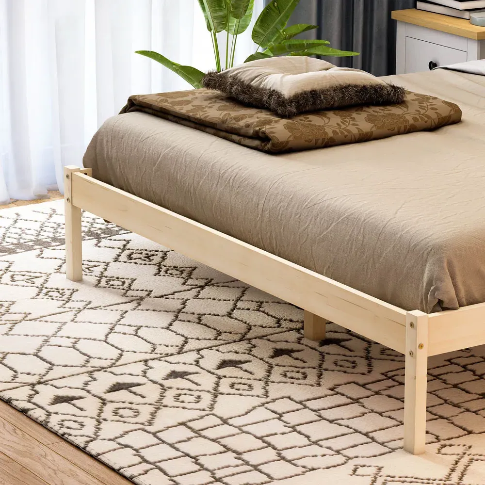 Milan King Size Low Foot Bed Frame - Pine