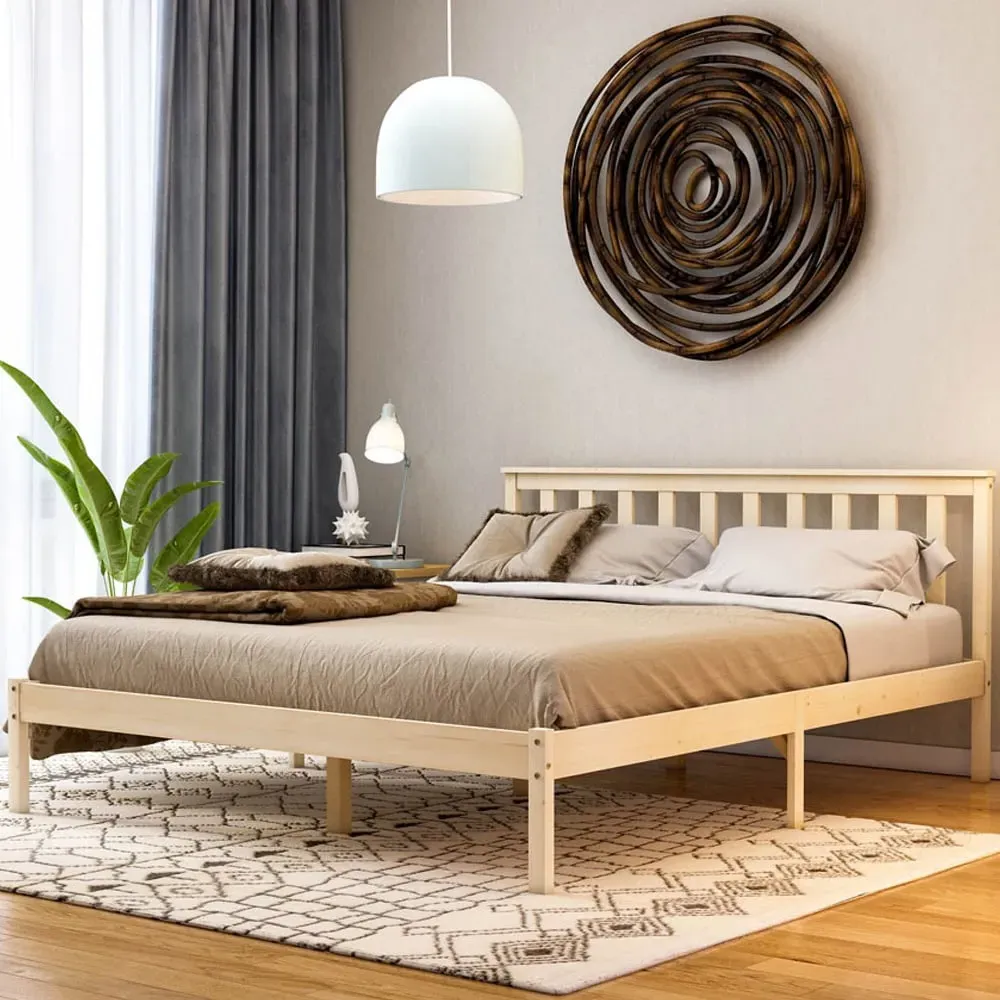 Milan King Size Low Foot Bed Frame - Pine image