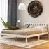 Milan King Size Low Foot Bed Frame - White, Pine