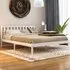 Milan King Size Low Foot Bed Frame - White, Pine