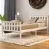 Milan Single High Foot Bed Frame - White, Pine