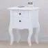 Nishano 2 Drawer Bedside Table - White
