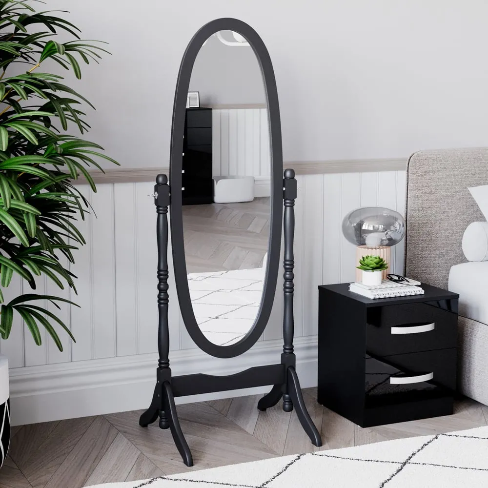Nishano Cheval Mirror - Black, MDF