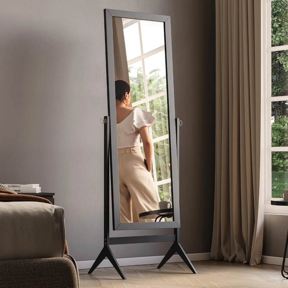 Nishano Rectangle Cheval Mirror - Black