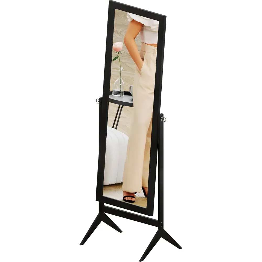 Nishano Rectangle Cheval Mirror - Black image