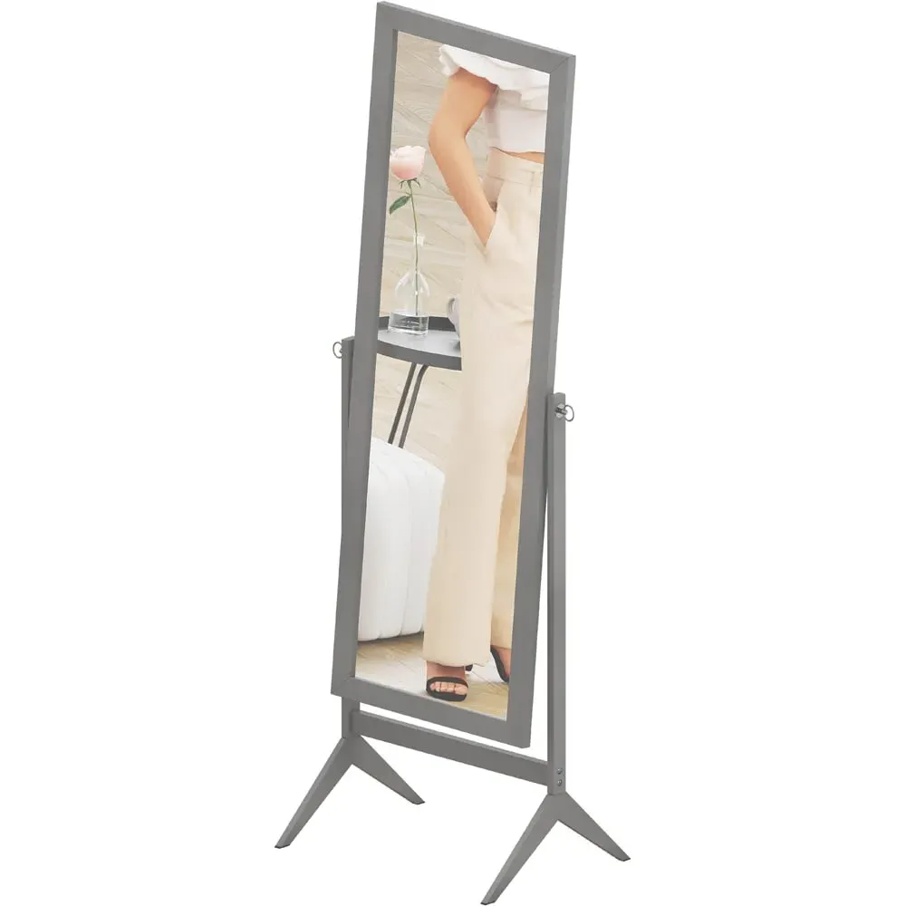 Nishano Rectangle Cheval Mirror with Rotating Frame - Grey image