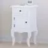 Nishano Single Door Single Drawer Bedside Table - White