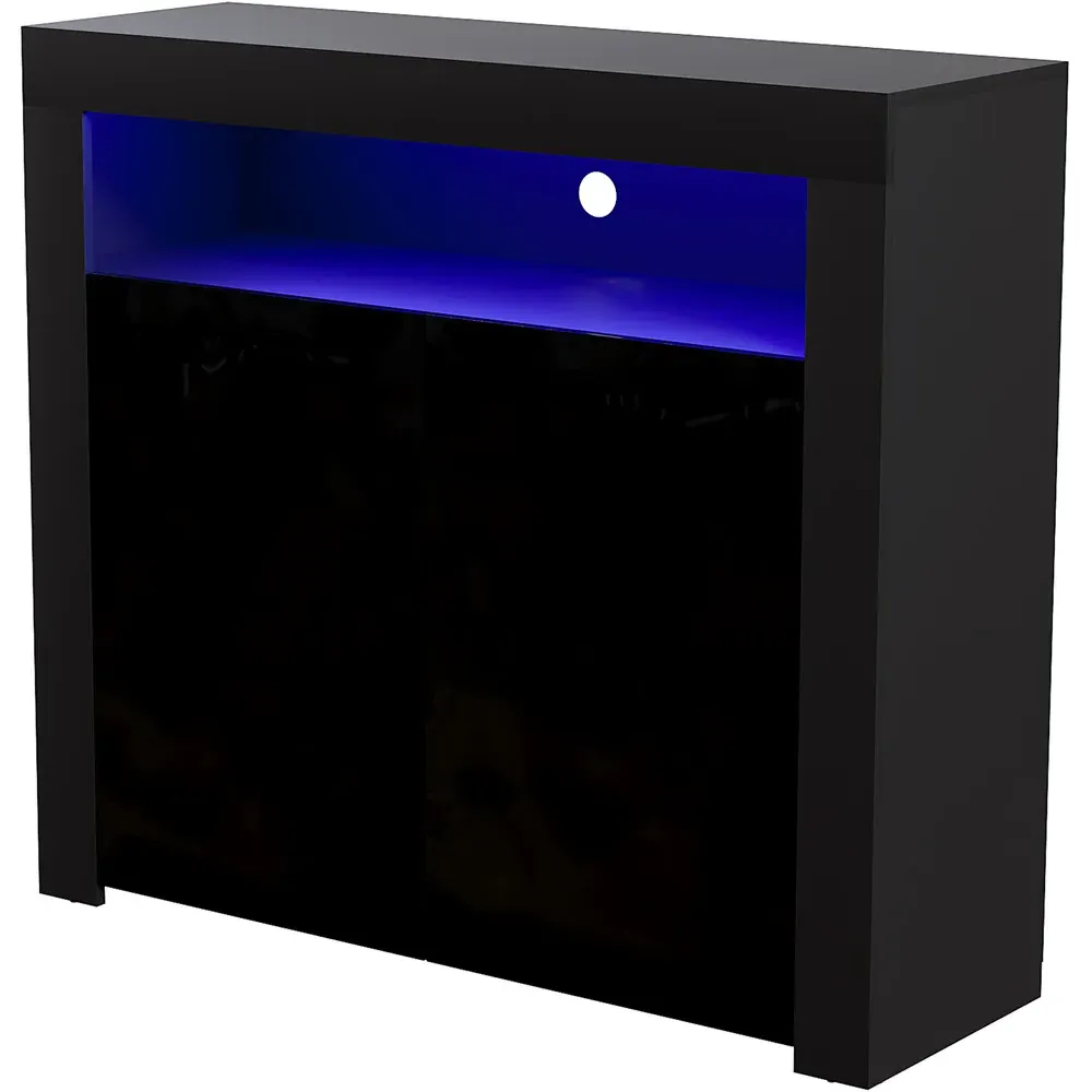 Nova 2 Door LED Sideboard - Black