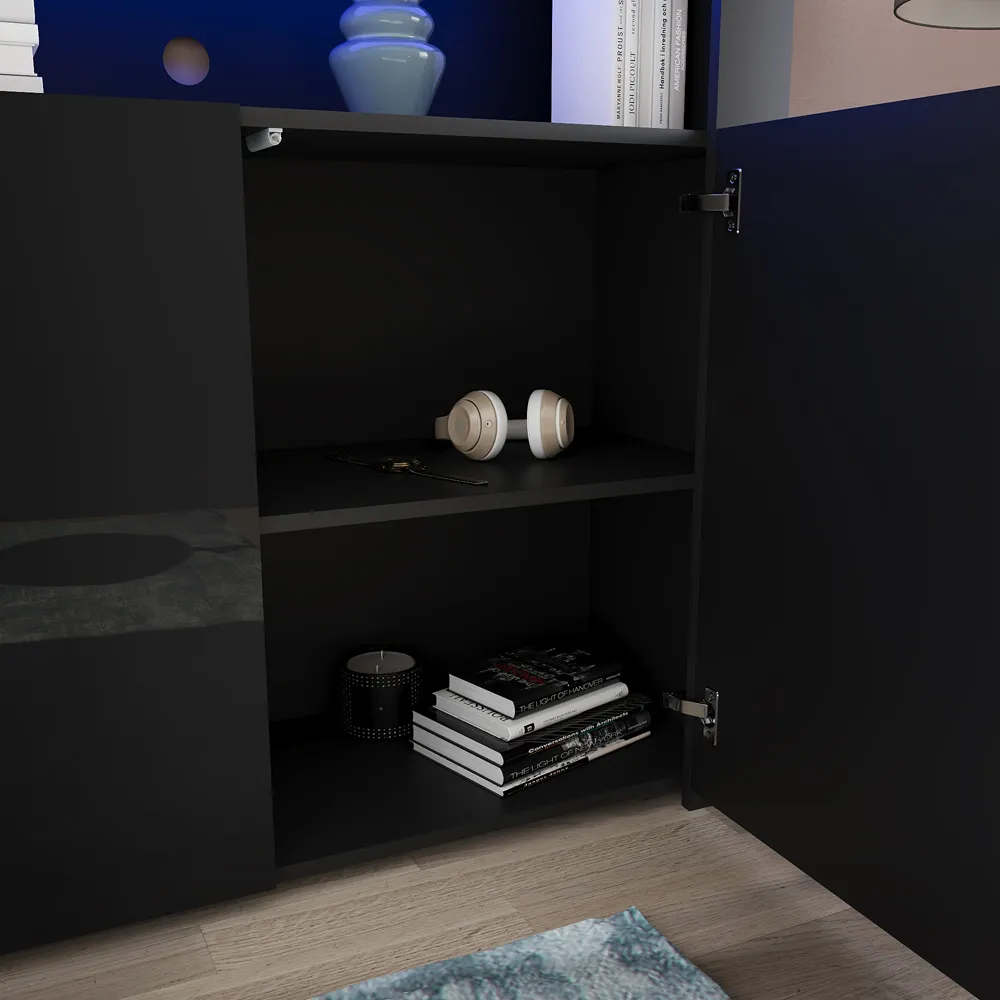 Nova 2 Door LED Sideboard - Black