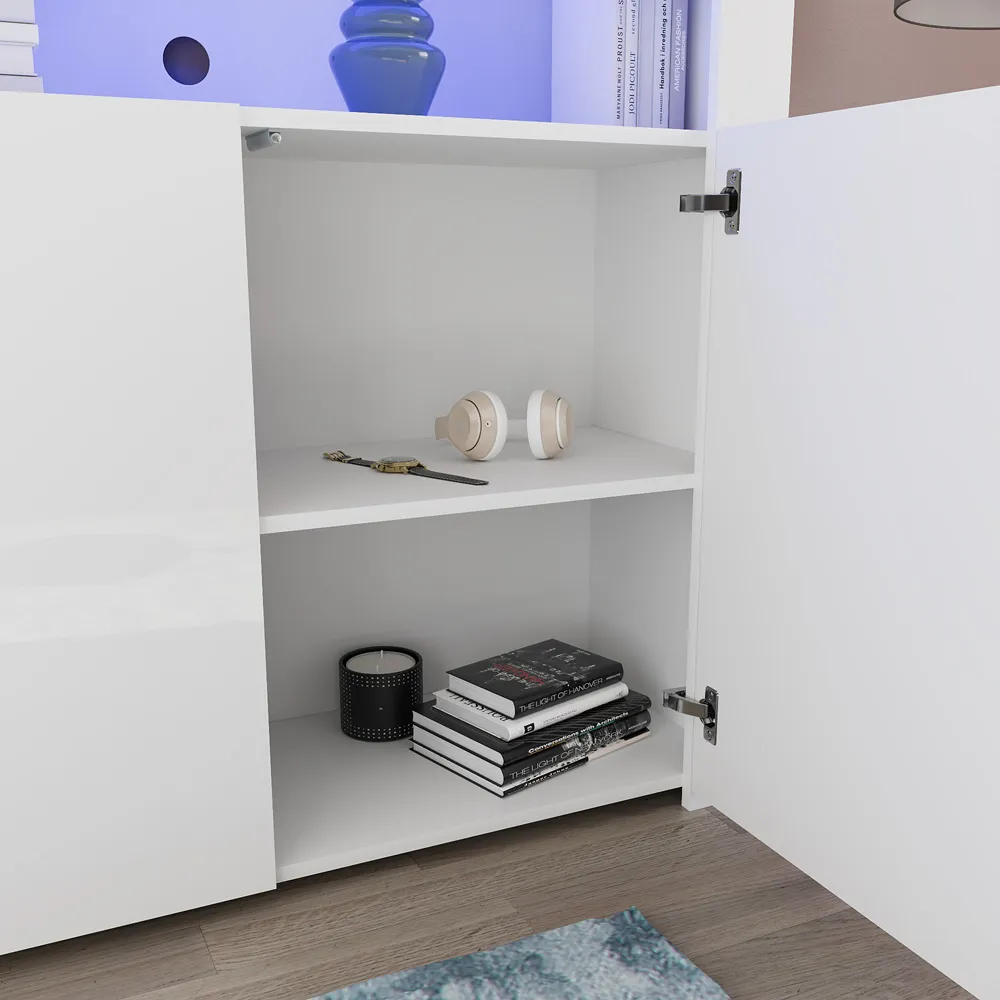 Nova 2 Door LED Sideboard - White