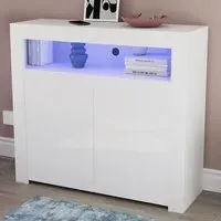 Nova 2 Door LED Sideboard - White