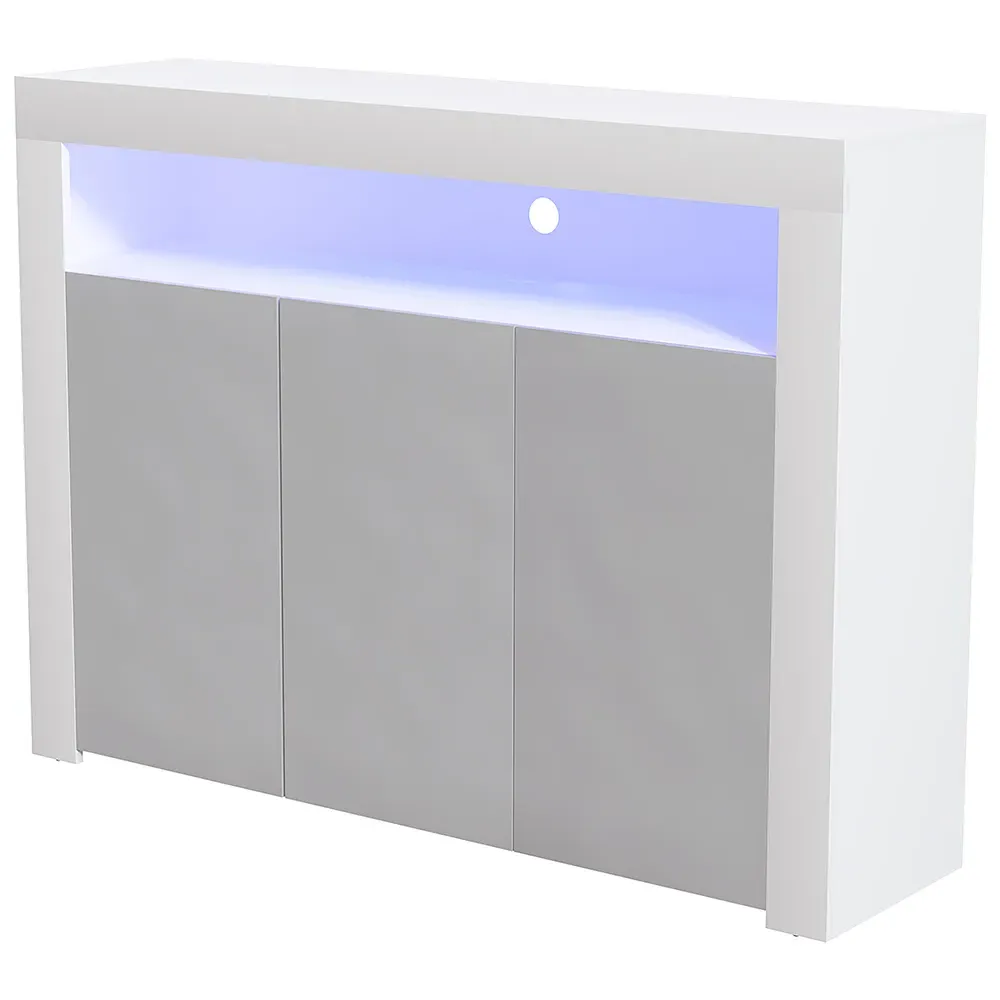 Nova 3 Door LED Sideboard - White