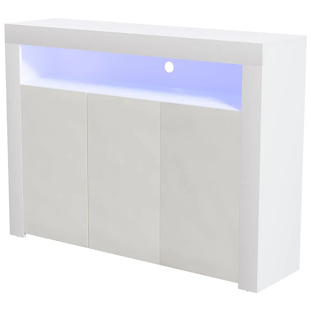 Nova 3 Door LED Sideboard - White