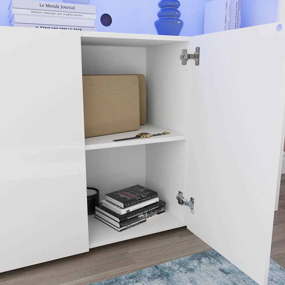 Nova 3 Door LED Sideboard - White