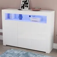 Nova 3 Door LED Sideboard - White