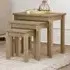 Oakridge Pine Nest of Tables Set of 3 - Brown