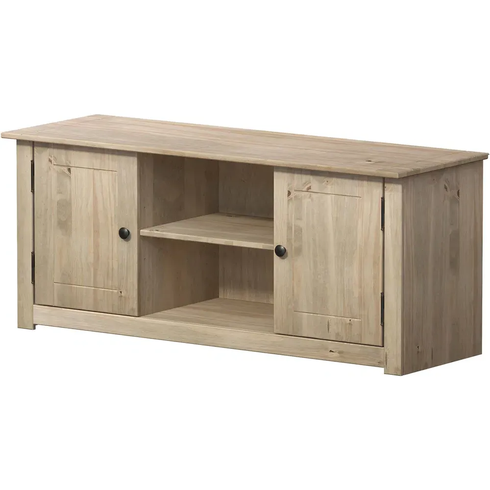 Panama 2 Door TV Unit - Brown, Pine