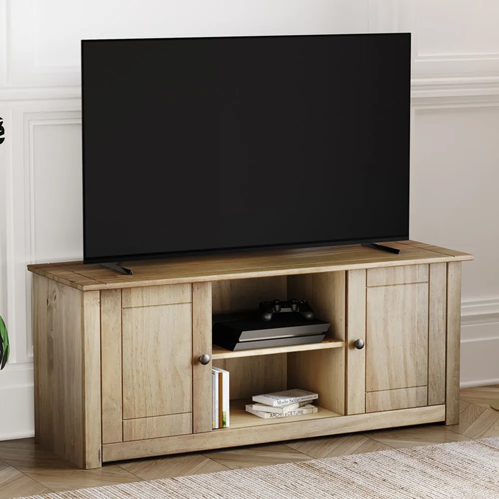 Panama 2 Door TV Unit - Brown, Pine image