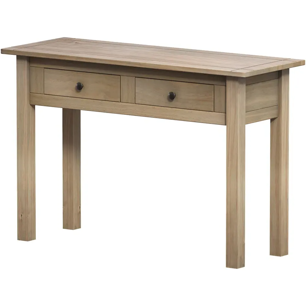 Panama 2 Drawer Console Table - Brown, Pine
