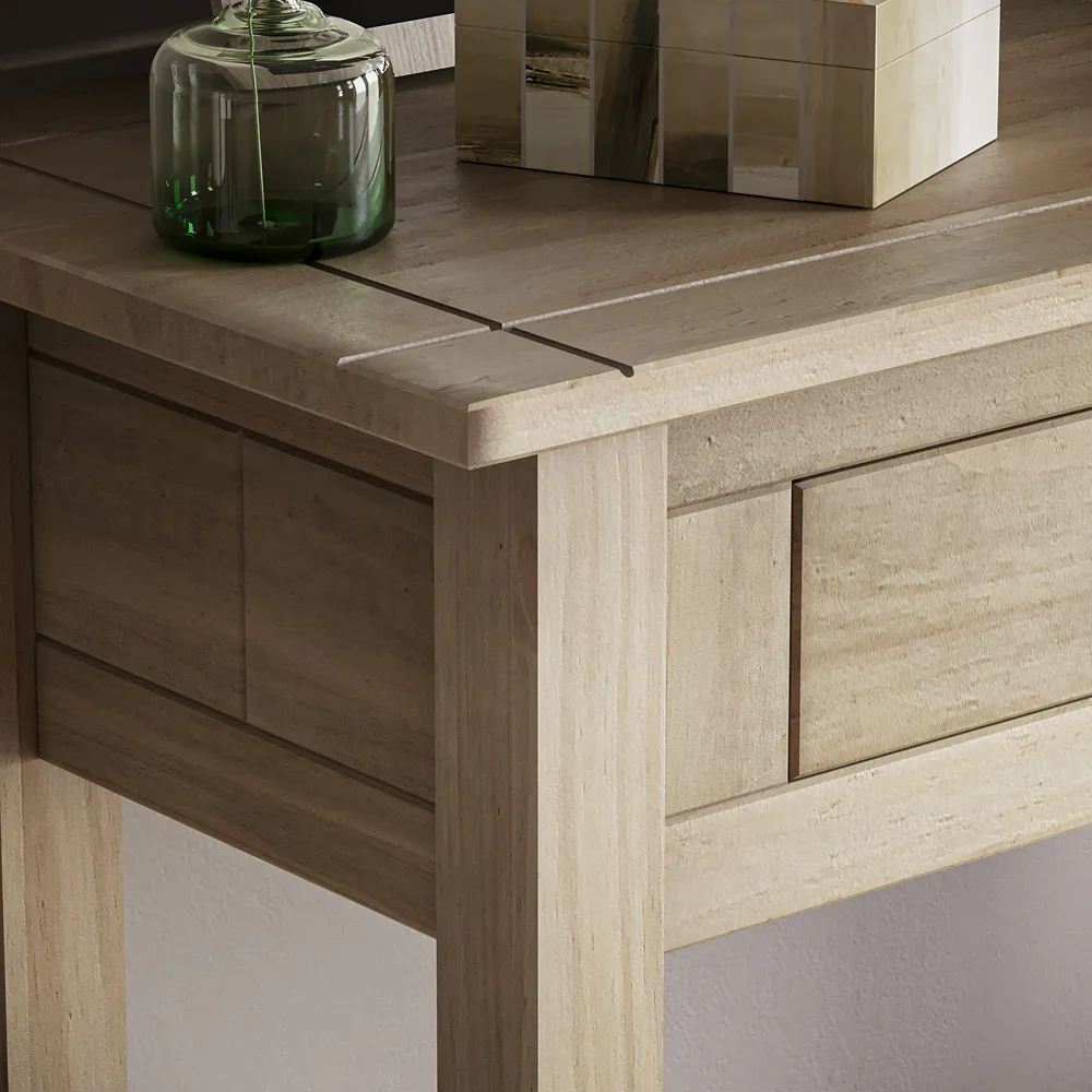 Panama 2 Drawer Console Table - Brown, Pine