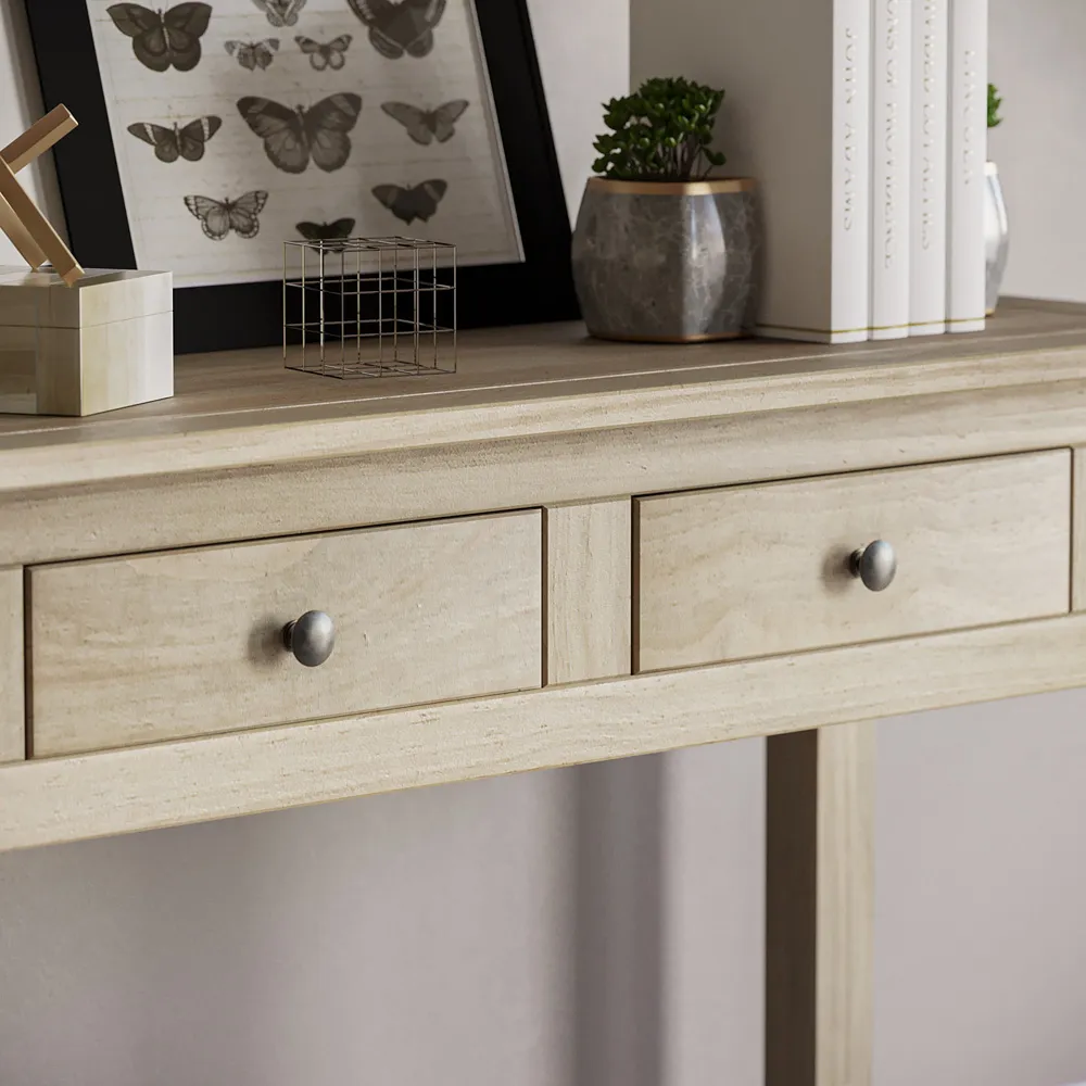 Panama 2 Drawer Console Table - Brown, Pine