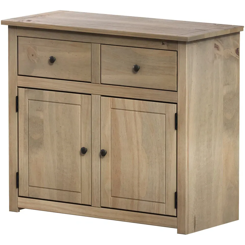 Panama 2 Drawer Pine Sideboard - Brown
