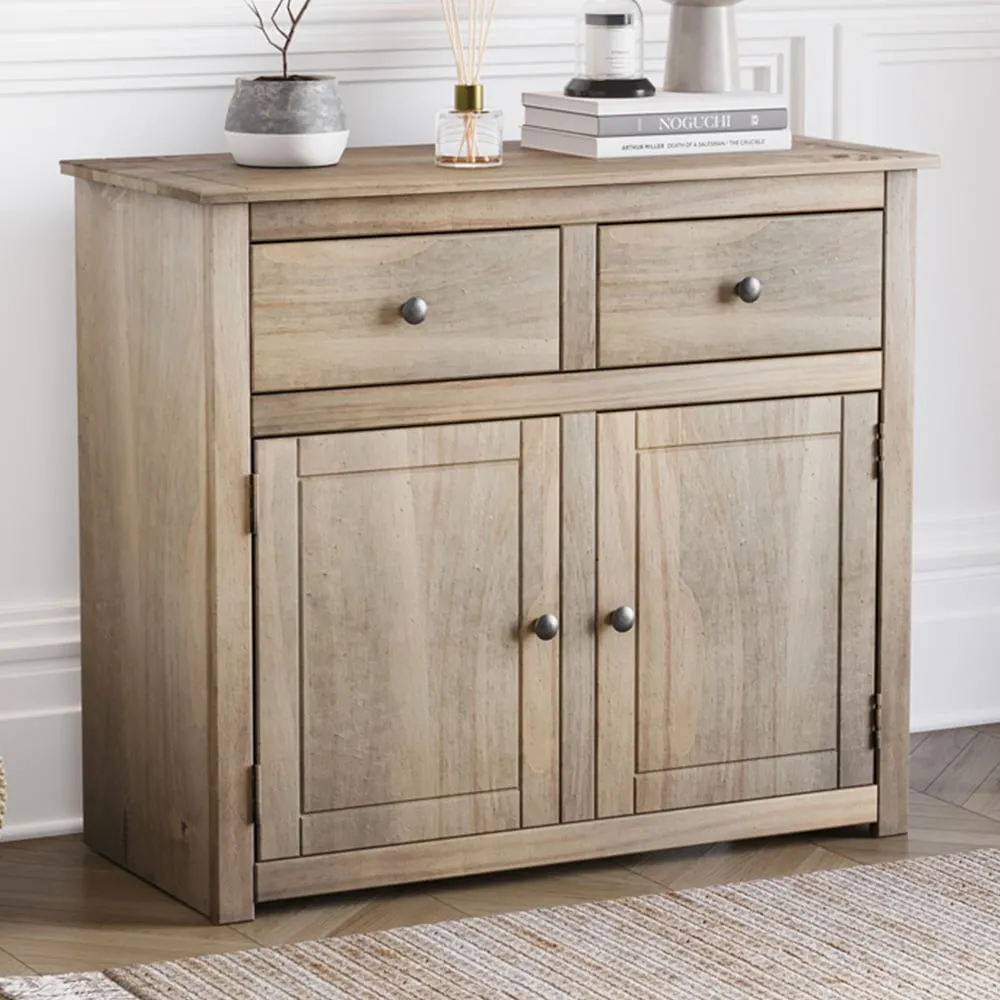 Panama 2 Drawer Pine Sideboard - Brown