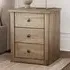 Panama 3 Drawer Bedside Table - Brown, Pine