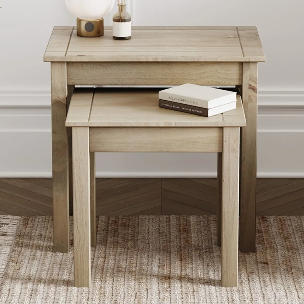Panama Nest of Tables Set of 2 - Pine