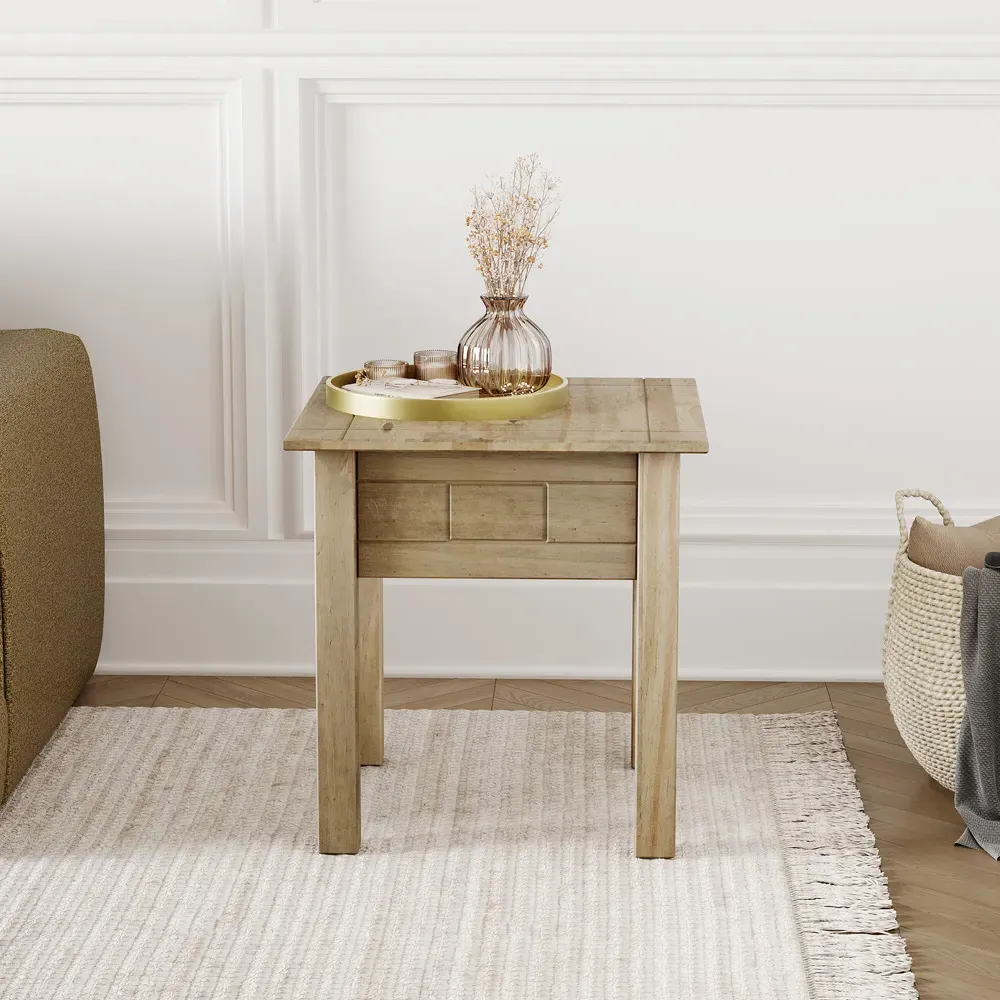 Panama Pine Lamp Table - Brown