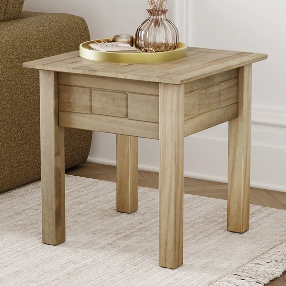 Panama Pine Lamp Table - Brown image