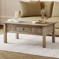 Panama Single Drawer Coffee Table - Brown, Oak