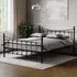 Paris Double Bed Frame - Black, Metal