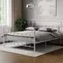 Paris Double Bed Frame - White, Metal