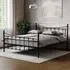 Paris King Size Bed Frame - Black, Metal