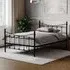 Paris Small Double Bed Frame - Black, Metal