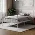 Paris Small Double Bed Frame - White, Metal
